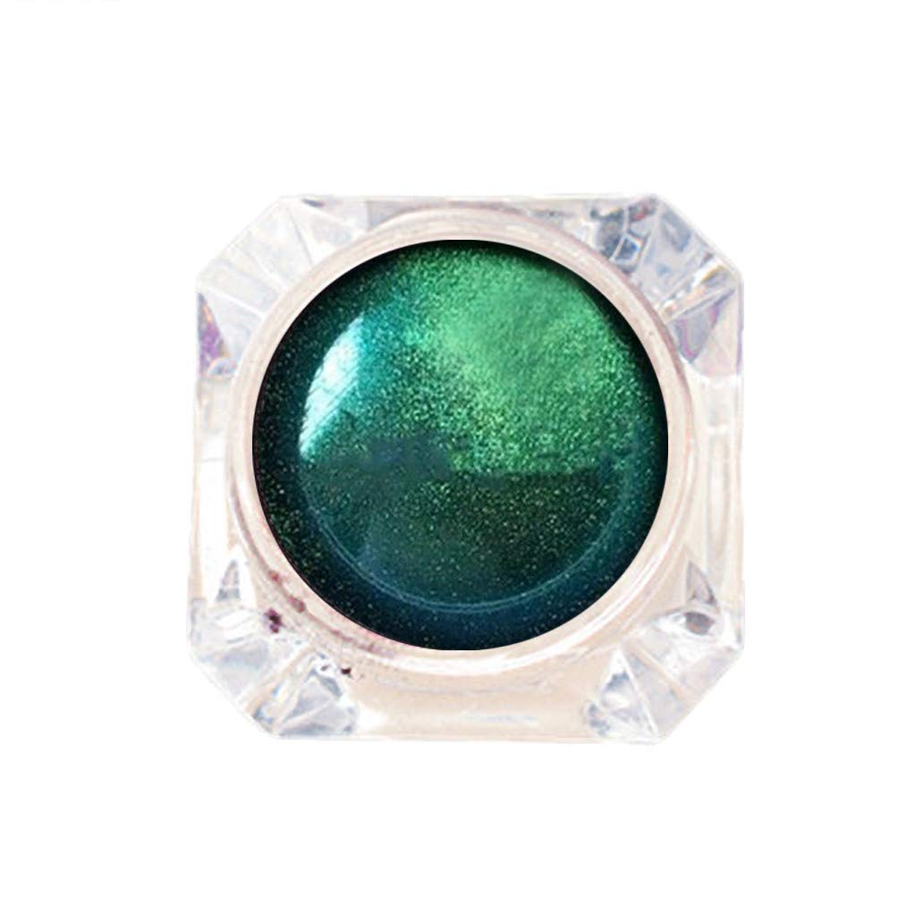 vmree Chameleon Eyeshadow, Monochrome Polarized Glitter Eyeshadows Powder Metallic Shimmer Change Color Eye Shadow Single Color Eyes Makeup Nail Art Cosmetic (1, D)
