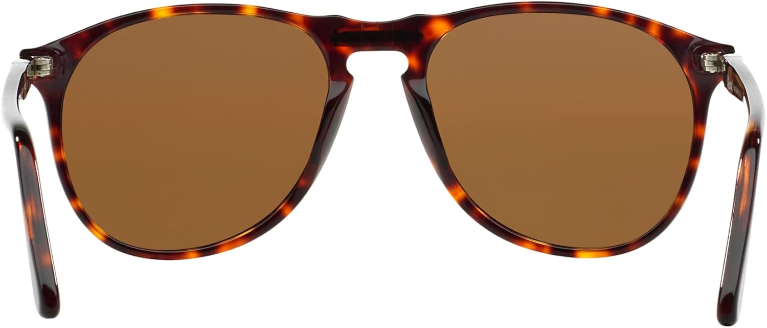 Persol Po9649s Aviator Sunglasses Havana/Brown Polarized 55 mm