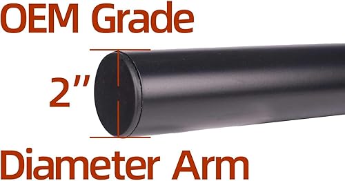 Miniatura 3 de Guardabarros de cuarto para semircamión, 24 x 24 pulgadas, guardabarros de cuarto de camión negro mate con brazo de tubo redondo y todos los