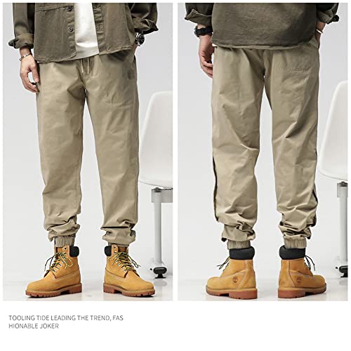 Mens Cargo Pants Relaxed Fit with Pockets Vintage Boys Jogger Pants Trousers2