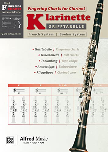 Grifftabelle für Klarinette Boehm-System [Fingering Charts for Clarinet -- French System]: German / English Language Edition (Grifftabelle | Fingering Charts) (German and English Edition)
