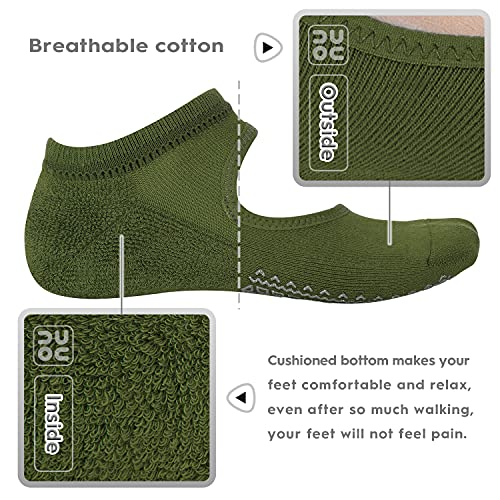 Image of Non Slip Grip Yoga Socks for Women with Cushion for Pilates, Barre, Dance