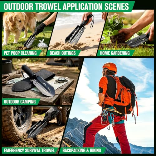 9-in-1 Ultralight Camping Shovel, Backpacking Trowel Multitool - Image 4