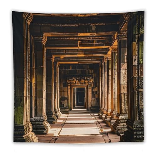 Tenture Angkor Thom FHESDCW en tissu haut de gamme pour une décoration murale salon raffinée