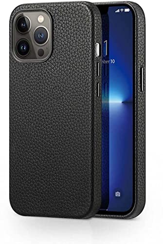 Coque iPhone 13 Pro cuir véritable anti-choc et charge magnétique