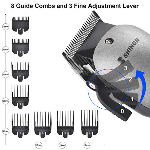 Hair Clipper for Men, WeluvFit Beard Trimmer, 2-Speed Hair Cutting Kit with USB Charger, LED Display for Men, Babies, Pets Cutting and Grooming
