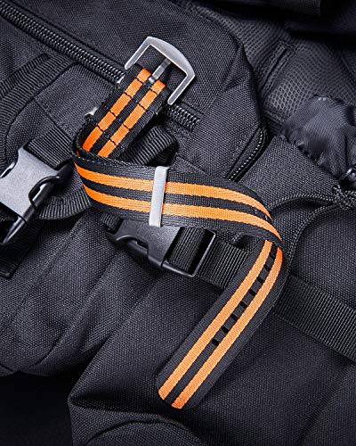 Image of BINLUN Nylon Watch Band Thick G10 Premium Ballistic Nylon Multicolor Replacement Watch Straps with Silver /Black Stainless Steel Buckle for Men Women 18mm 20mm 22mm 24mm