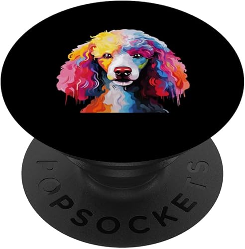 PopSockets gráficos gráficos de caniche colorido y genial PopGrip intercambiable