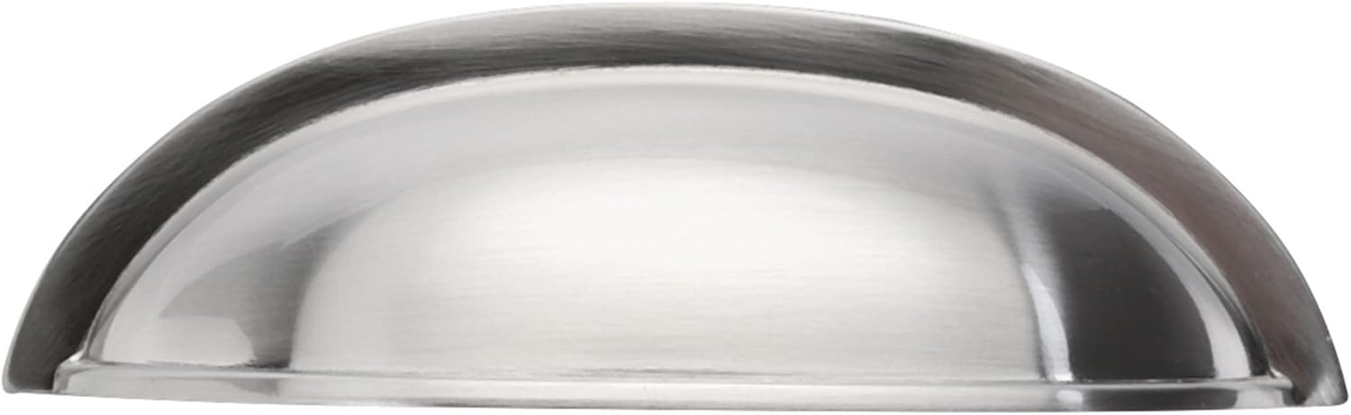 Hickory Hardware 5 Pack Solid Core Kitchen Cabinet Pulls, Luxury Cabinet Handles, Hardware for Doors & Dresser Drawers, 3 Inch Hole Center, Matte Black, Cottage Collection