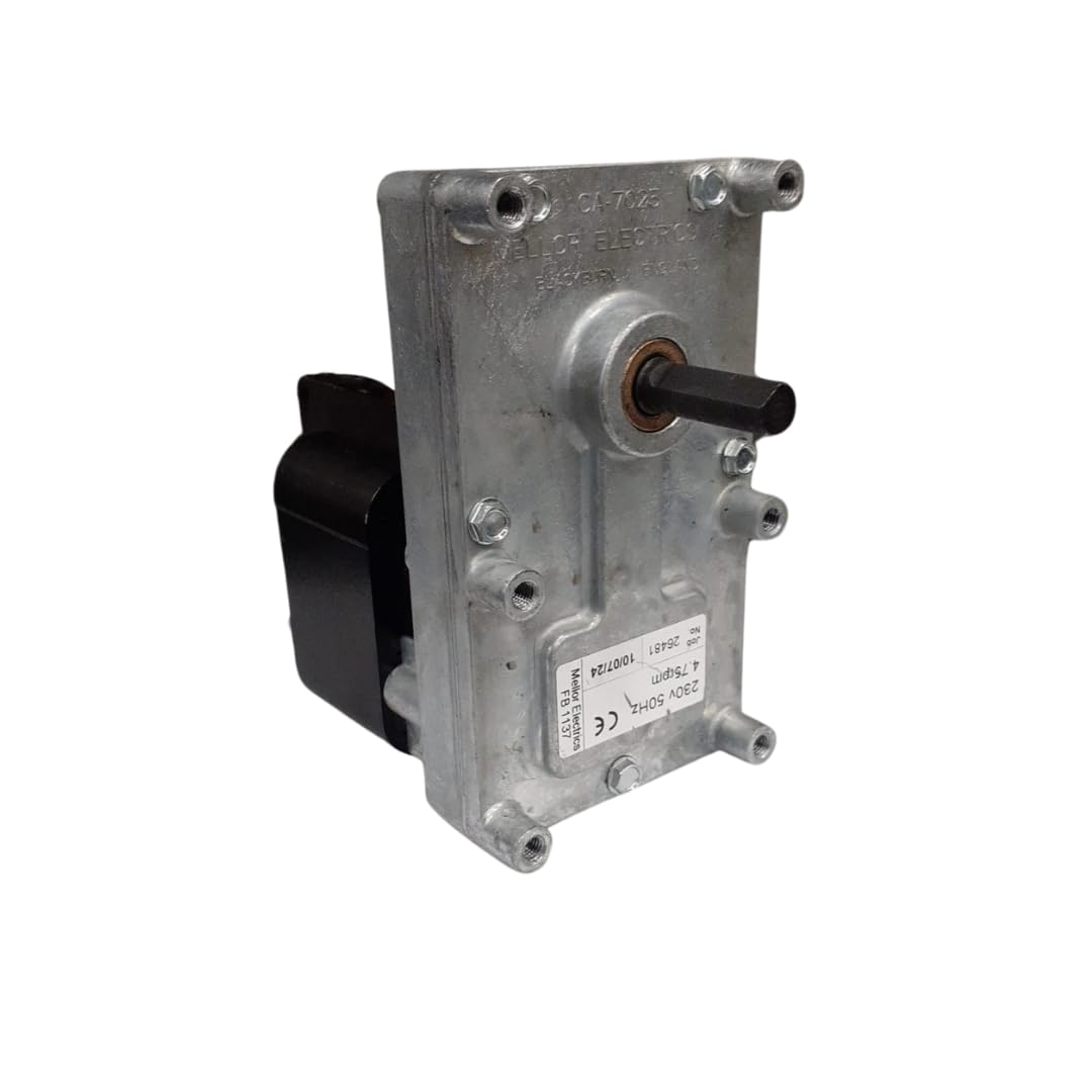 Motoriduttore stufa pellet T3 al. 220VAC 4,75 Rpm Pacco 38 Albero 8,5 mm FB1137