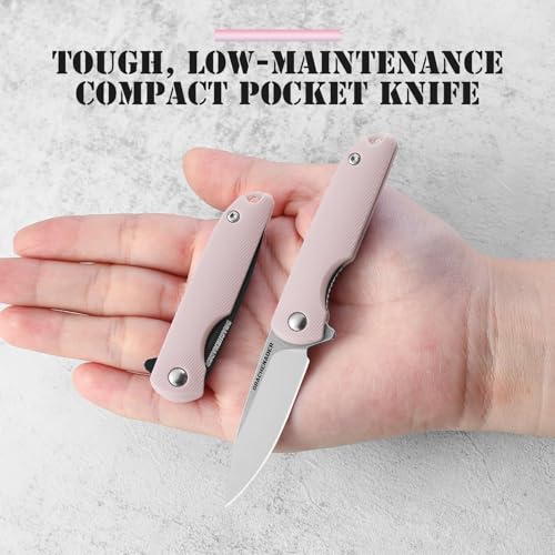 Image of DRACHENADER Pink Pocket Knife for Women, 2.04 inch 5Cr13MoV Steel Blade, Mini Cute EDC Pocket Folding Knife, Womens Girl Gift