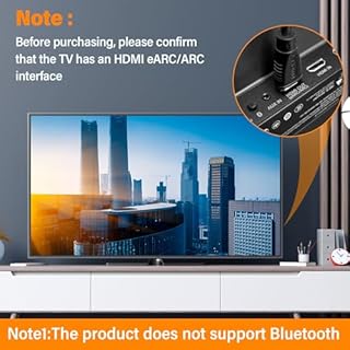 Wilxisum HDMI Earc/Arc Audio Extractor/Adapter, HDMI Earc/Arc to RCA R/L, Optical, 3.5mm Audio Converter