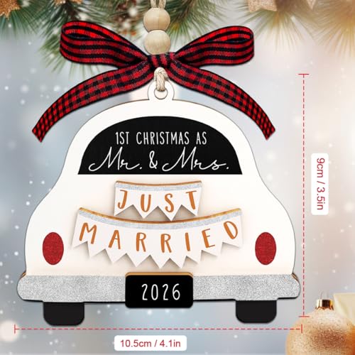 Our First Christmas Married Ornament 2026, Bridal Shower Gifts, Wedding - image 4
