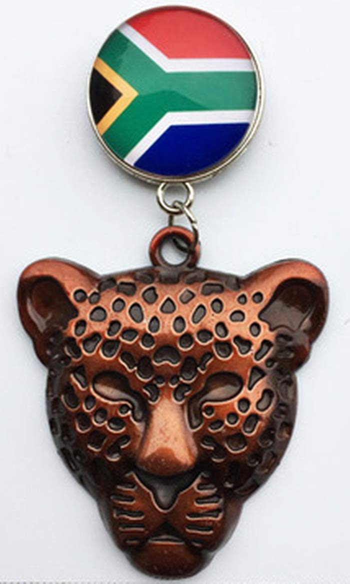 National flag and Cheetah head Pendant of South Africa fridge magnet souvenir gift,Home & kitchen decoration magnetic sticker South Africa refrigerator magnet