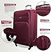 Infinity Leather Underseat Suitcase 15-Inch Soft Shell Lightweight 4 Wheels Spinner 3-Digit Combination Lock Hand Luggage Flight Bag for EasyJet Ryanair Birtish Airways and All Other Airlines