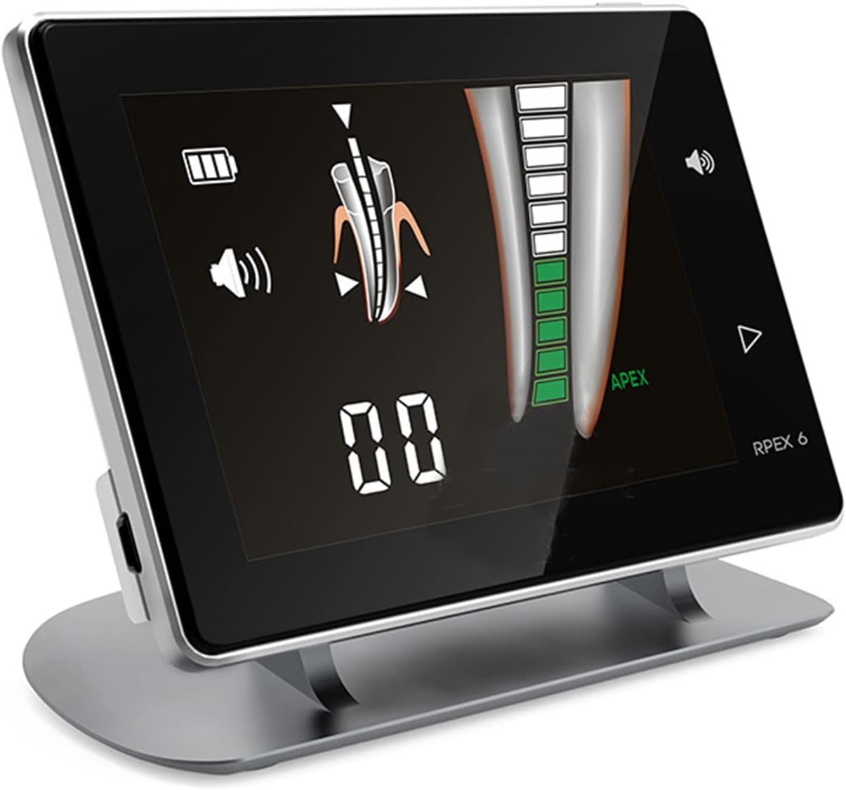HJJH4.5 LCD Endodontic Root, Root Canal Finder, Endodontic Apex Locator Endodontic, Screen Folding Dental Endo Apex Locator with Multi-Functions, LCD Root Canal Finder