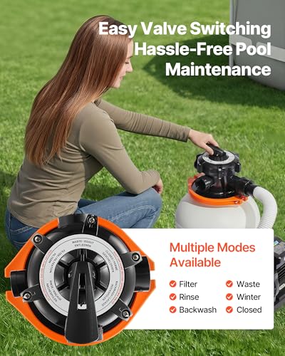 VEVOR 13 in Sand Filter Pump for Above Ground Pool, 0.75 HP 3500 GPH ...