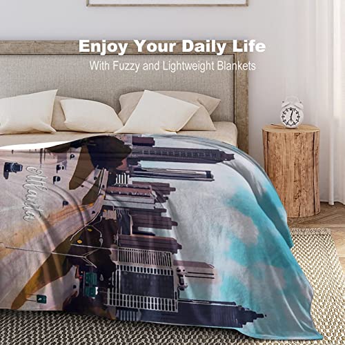 Couverture flanelle douce chaude Atlanta jeté de canapé lit 152x203cm - 6