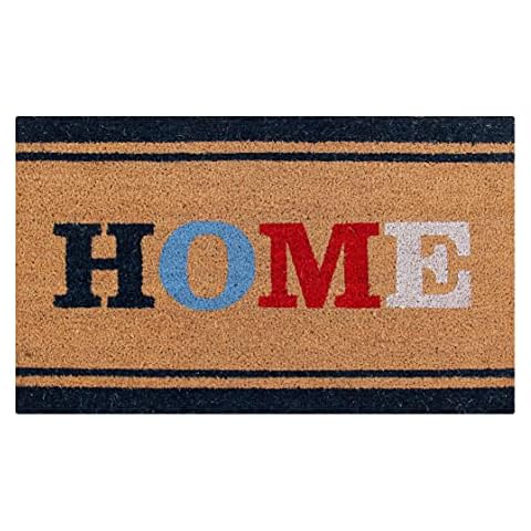 Better Trends Coir Door Mat Is Strong Easy To Clean And Colorful 100 Percent Natural Coir In Vibrant Designs, 18" x 30" Rectangle, Home Cover