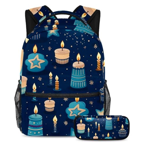 Sac à dos Hanoukka pour garçons et filles avec sa trousse assortie