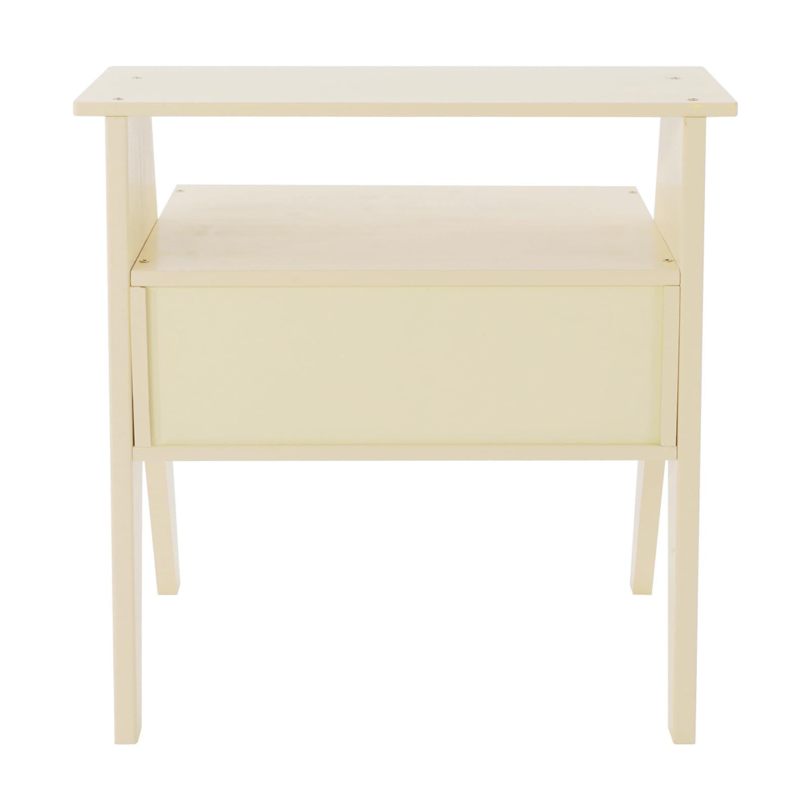 Comodino, tavolino con finestra trasparente e ripiano aperto, gambe in legno, comodino, tavolo con vano portaoggetti per camera da letto, dormitori, 43 x 31 x 50 cm