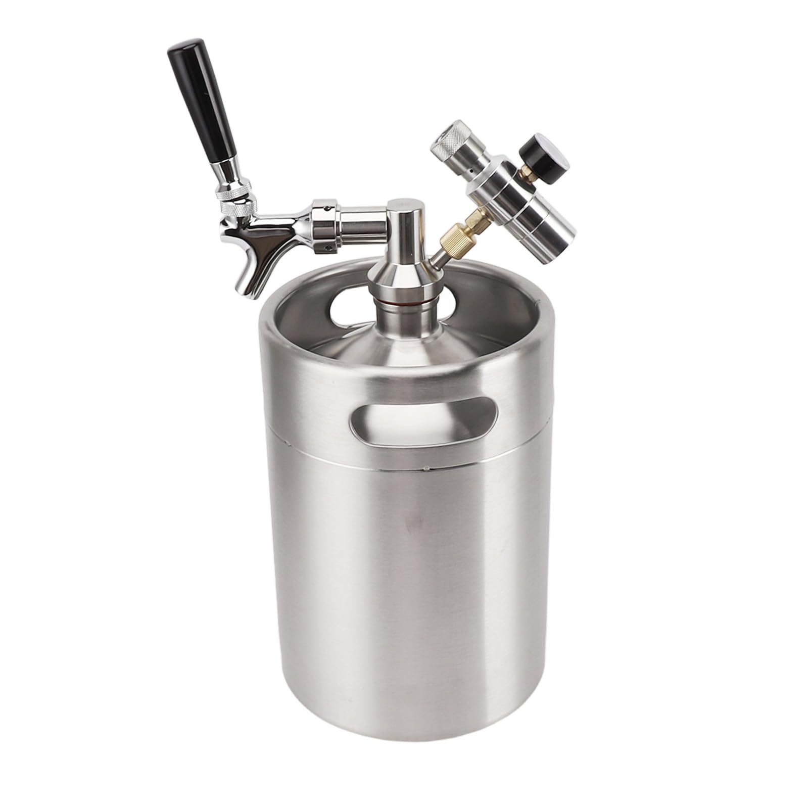 Dispensador de barril de cerveza de acero inoxidable de 5 litros con grifo ajustable, fácil de usar y distribuir la cerveza uniformemente, ideal para bares y uso doméstico