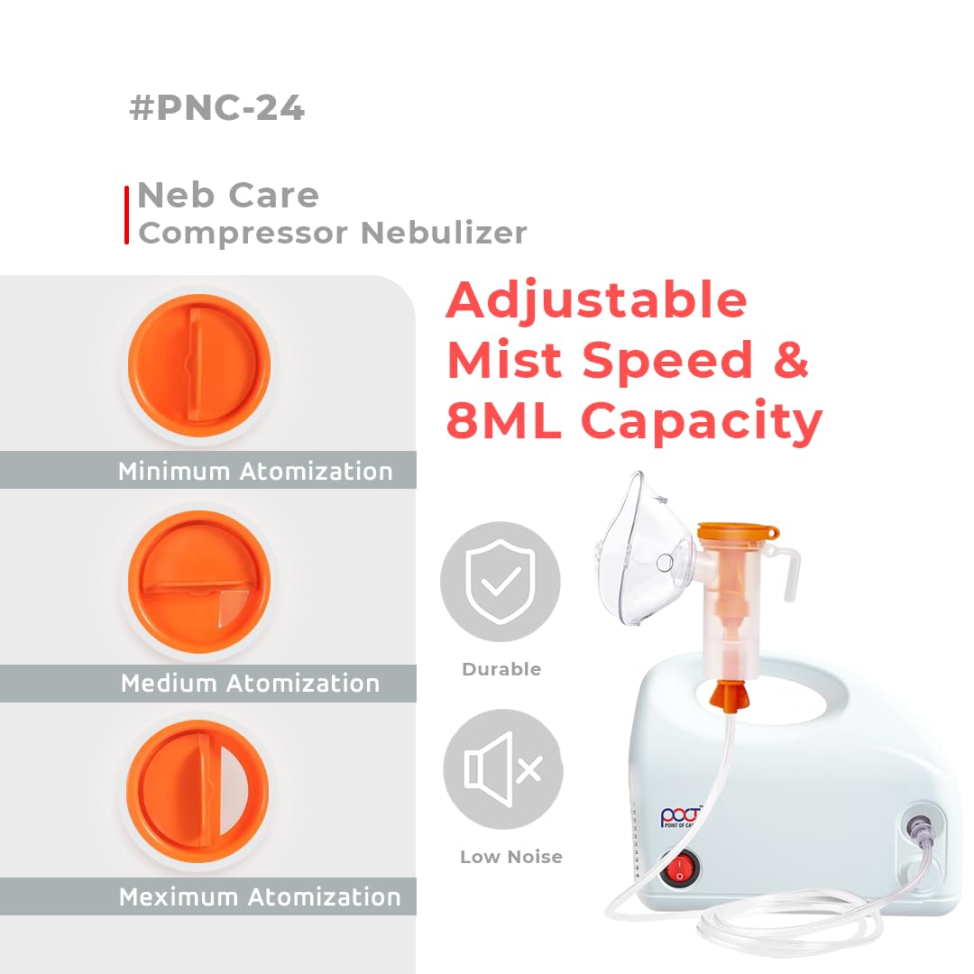 POCT Compressor Nebulizer with 100% Copper Motor for children and adults (white) - home use POCT Compressor Nebulizer with 100% Copper Motor for children and adults (white) - home use