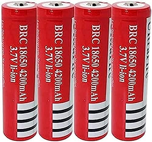 Baterías Recargables De Iones De Litio 4200 MAh 3,7 V ICR Pilas De Litio Pilas De Botón Recargables para Linterna 4 Piezas