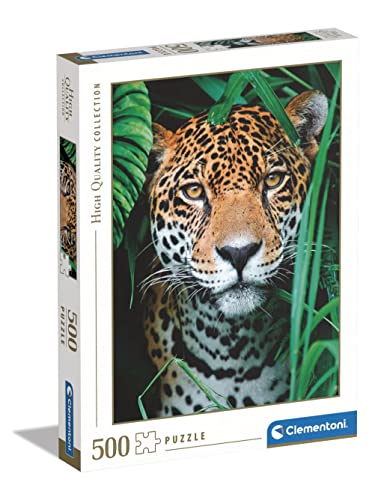 Clementoni - Puzzle 500 Piezas Animales, Jaguar de Cerca, Puzzle Adulto(35127)