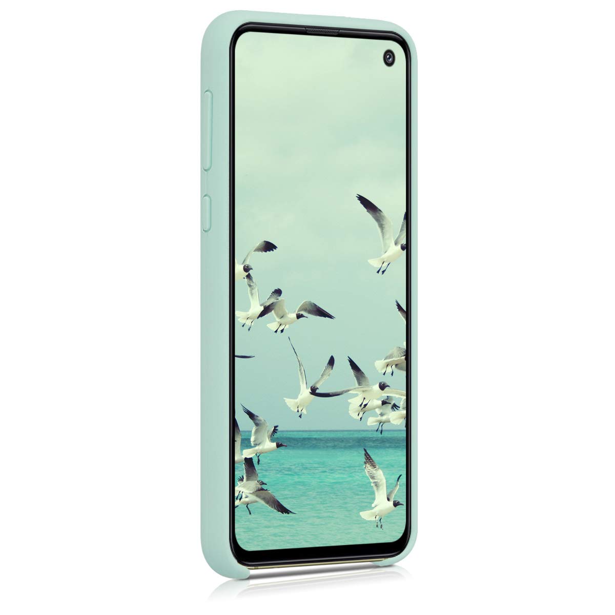 kwmobile Cover per Samsung Galaxy S10e Custodia - Back Case per Smartphone in Silicone TPU - Protezione Gommata - menta matt - 2