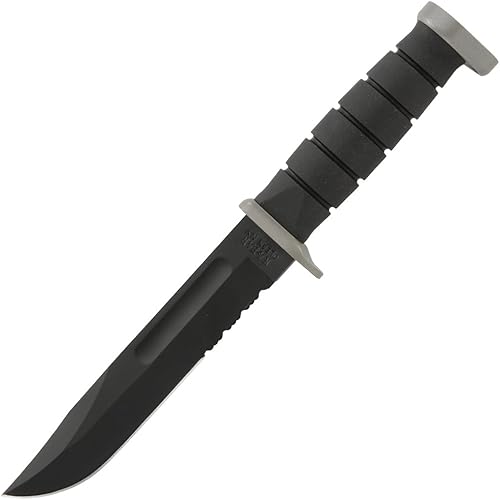 Miniatura 4 de Ka-Bar 1281, D2 Cuchillo de luchautilidad, dentado, funda Cordura negra