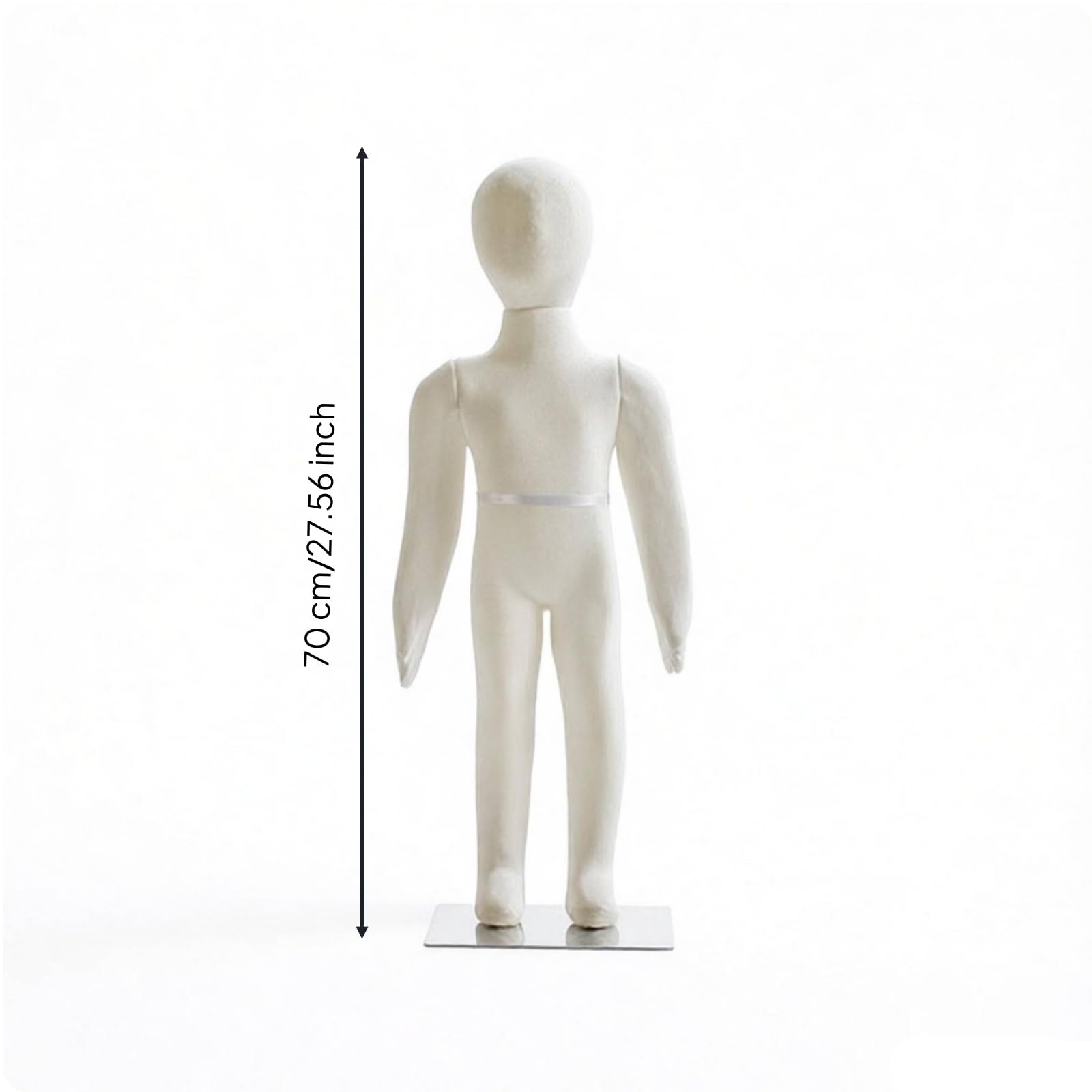 Amagogo Kinder Schaufensterpuppe Kinderfigur Schaukörper Anziehpuppe Büste Leichte Dressform Zum Schnellen Drapieren Und , 70cm , 1-Jähriges Stehendes Modell Mit Sockel