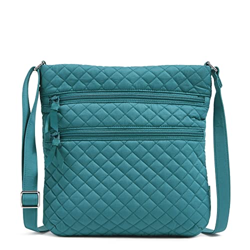 Image of Vera Bradley Women's Cotton Triple Zip Hipster Crossbody Purse