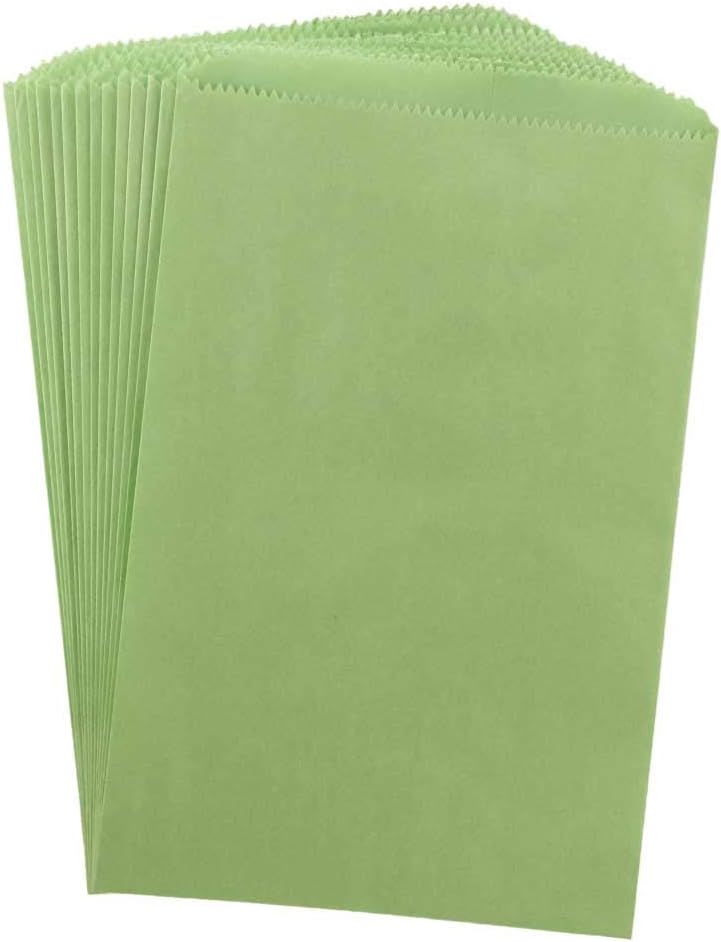 Hygloss Products Paper Bags – 100 Pinch Bottom Colorful Arts and Crafts Bags-12x15-Inch, Lime Green