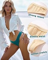 FINETOO Cotton Thongs Underwear Women Breathable Low Rise Panties 6 Pack — image 4