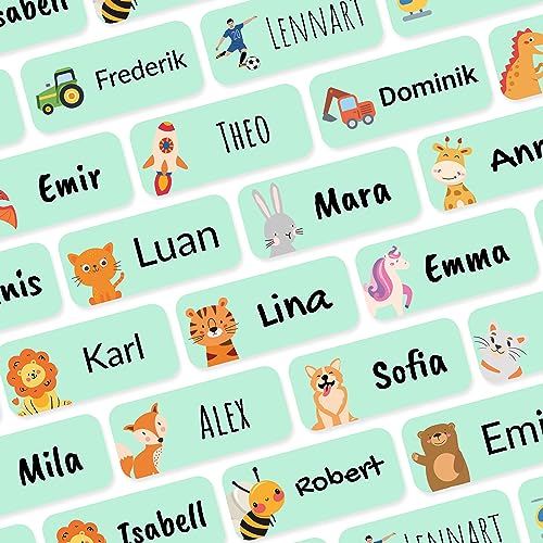Personalisierbare Namensaufkleber für Kinder (120 Stk. 47x7 mm) - Wasserfeste Namensschilder für Personalisierbare Namensaufkleber für Kinder (120 Stk. 47x7 mm) - Wasserfeste Namensschilder für