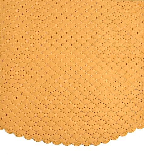 Image of Quilted Sofa Cover Set for 5 Seater Sofa (Yellow) | 3 Seater and 2 Seater Sofa Slip Covers /Velvet Sofa Panel - 5 Seater