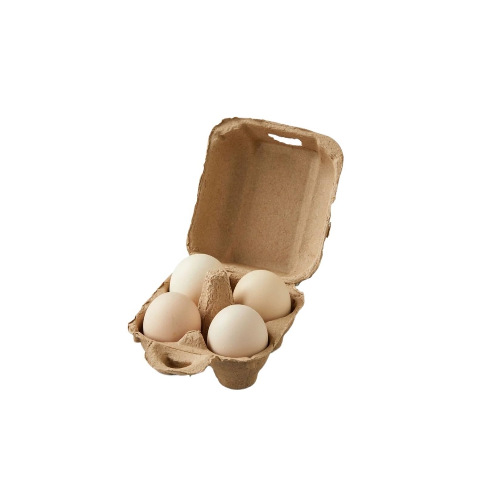 50pcs Caja huevos pulpa biodegradable, bandeja protectora antiimpacto tapa abatible, embalaje envío varios tamaños for granja alimentaria(4-egg cartons)