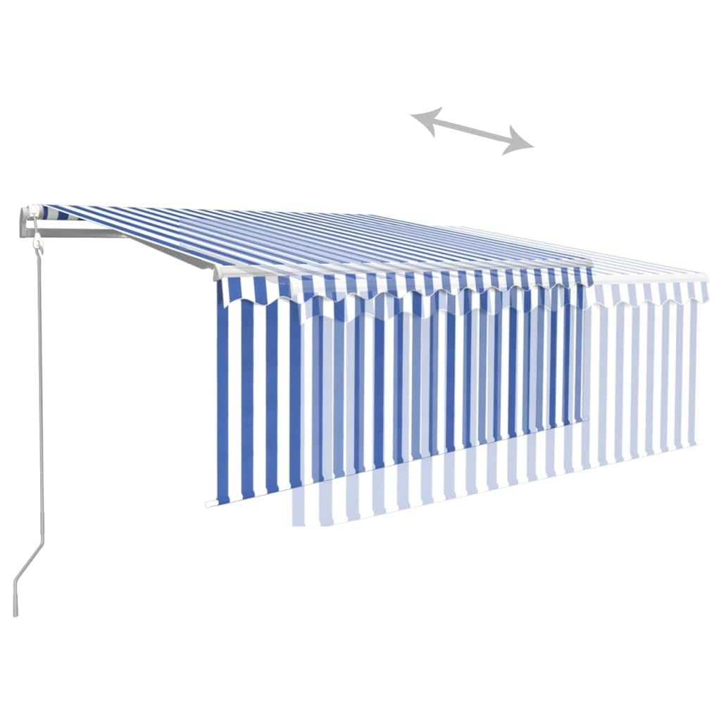 markise mit volant kurbel Automatisch Einziehbar 3x2,5 m Blau und Weiß, und Fernbedienung, rostbeständiger Aluminiumrahmen, wasserfestes Polyester Breite:470 mm bremssystem_Scheibenbremse_Centerlock Used Merida SCULTURA ENDURANCE