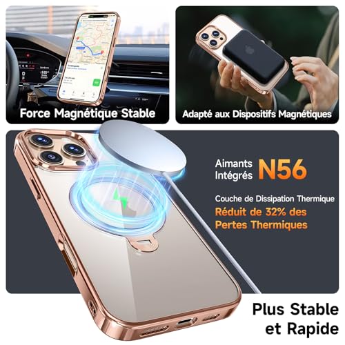 Coque iPhone 16 Pro Titane Sable antichoc haut de gamme avec anneau magnétique - 6