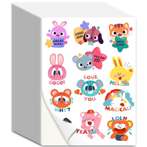 Image of OSIMIG Vinyl Sticker Paper for Inkjet Printer, 40 Sheets 8.5" x11