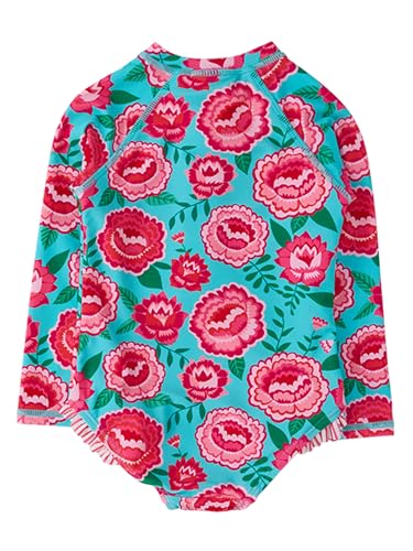 Image of RuffleButts Girls One Piece Rash Guard Baby Swimsuit UPF 50+ Sun Protection
