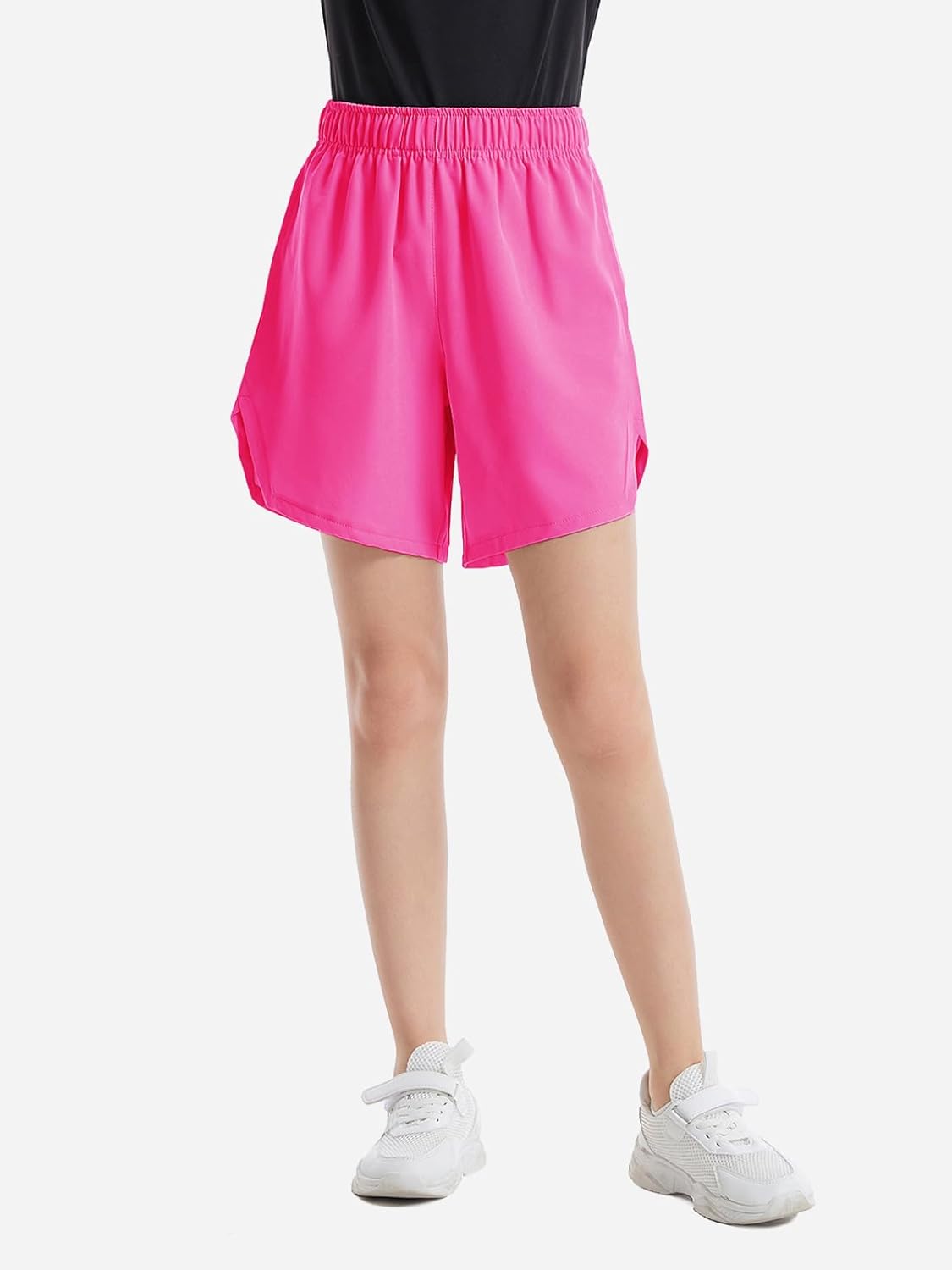 Girls Athletic Shorts with Pockets Running Shorts for Girl,Soccer Short for Kids Teens Basketball Workout - Image 2