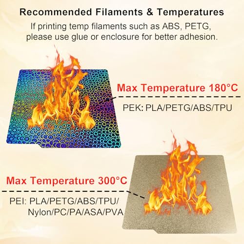 Image of IdeaFormer-3D Smooth Kaleidoscope PEK+Textured PEI Build Plate for Bambu Lab X2D X1 X1C X1E P1P P1S P2S A1, Flexible PEK PEI Bed Plate for Bambu 257x257mm 3D Printer Platform