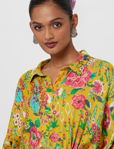 Image of BIBA Women Rayon Regular Fit Liva Printed Top