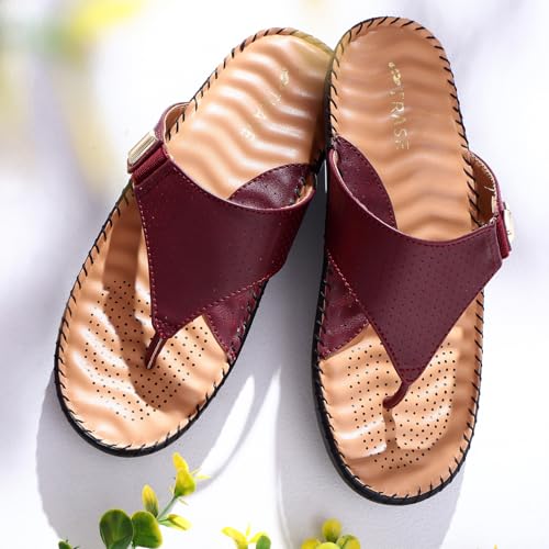 Image of TRASE Orthopedic Casual Slippers for Women | Soft Cushioned Footbed, Arch Support, Adjustable Strap | Ideal for Knee & Foot Pain