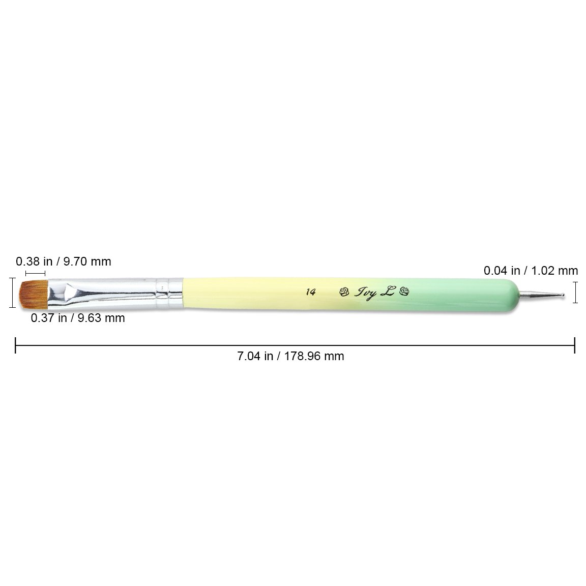 Roubloff Juliya Biley 2 pcs. nail art brushes, kolinksy sable mixed hair