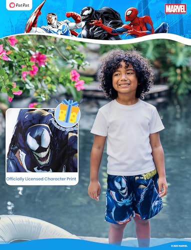 Image of Disney Stitch Spiderman Cars Winnie Toy Story Boy Swim Trunks UPF 50+Swim Shorts Compression Liner & Quick-Dry &Pockets 2-13Y