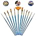 Produktbild Yongbest Nylon Pinsel,12 Stück Künstler Pinsel Set Haarmaterial Pinsel für Acryl Aquarell Ölgemälde