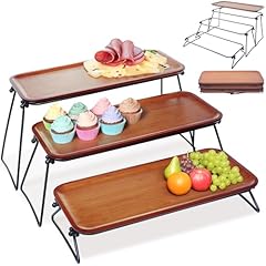 Dark Bamboo Tiered Trays